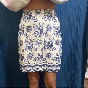 LOFT Embroidered Skirt